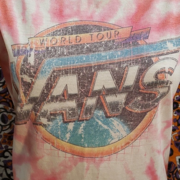 Vans 2013 Tie Dye Warped World Tour T-Shirt Size Small - Picture 3 of 7